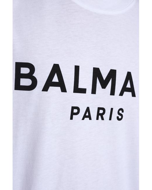 Balmain White Cotton T-Shirt