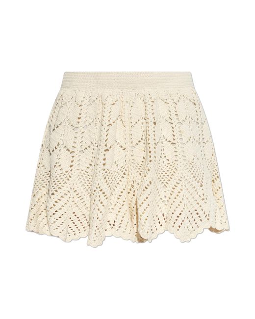 Zimmermann Natural Lace Shorts