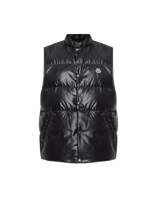 Moncler Black Quilted Vest 'Restigo' for men