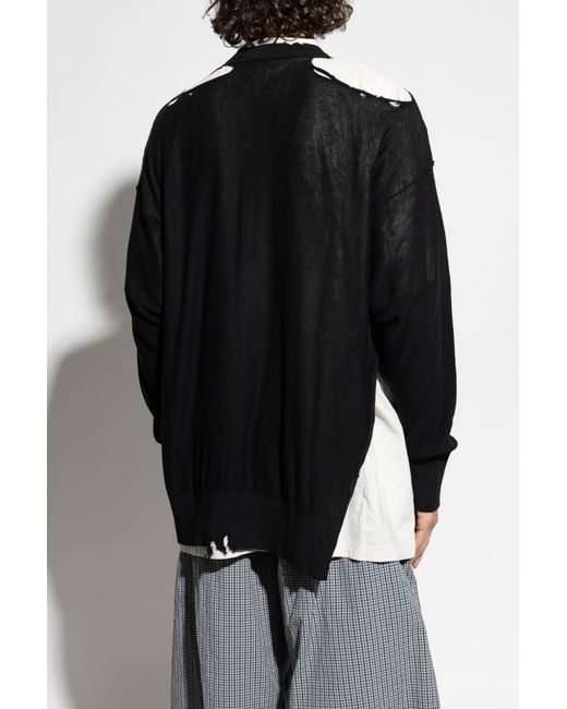 Balenciaga Black Sweater With A Vintage Effect for men