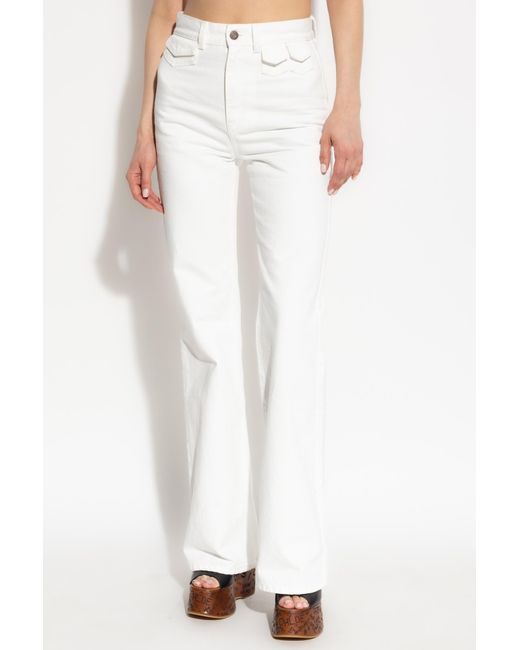 Chloé White Jeans With Flared Legs