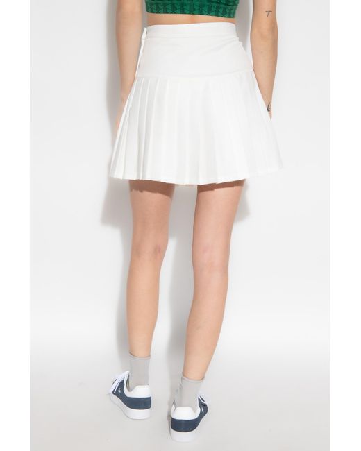 Lacoste Pleated Skirt, in White | Lyst UK