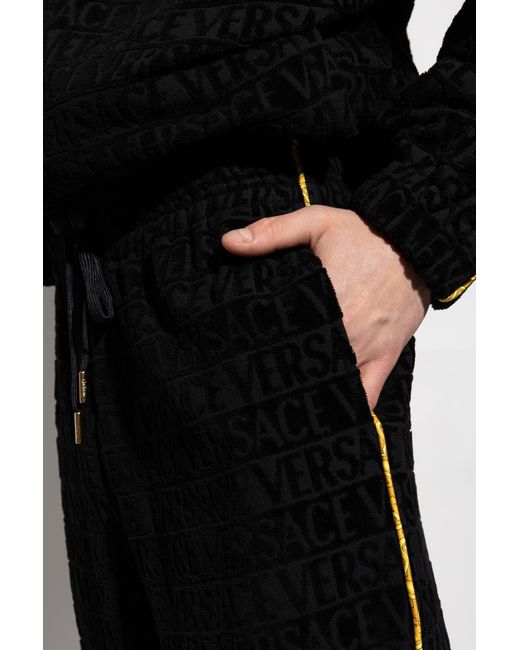 Versace Black Pants With Logo