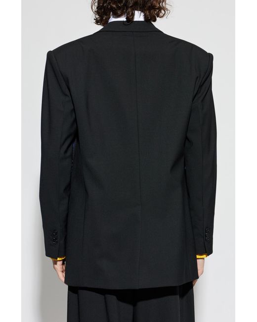 DSquared² Black Wool Blazer With A Single Vent for men