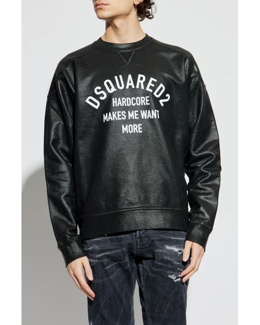 DSquared² Black Sweatshirt With Logo for men