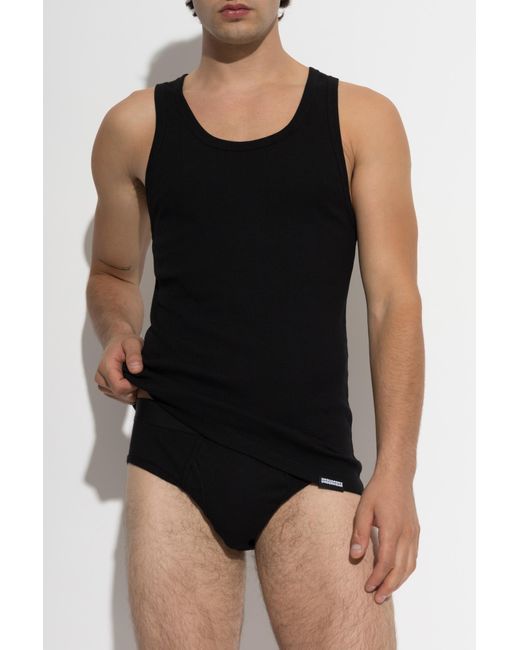 DSquared² Black Lingerie Top for men