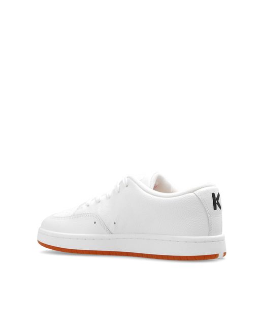 KENZO White Leather Sneakers, for men