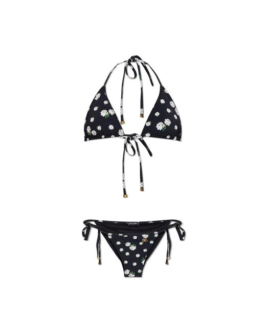 Dolce & Gabbana White Two-Piece Swimsuit