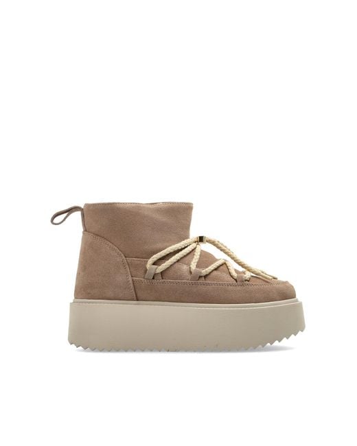 Inuikii Brown "Classic Low Platform" Snow Boots