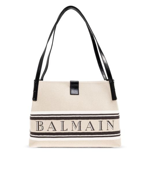 Balmain White Shopper-Type Bag