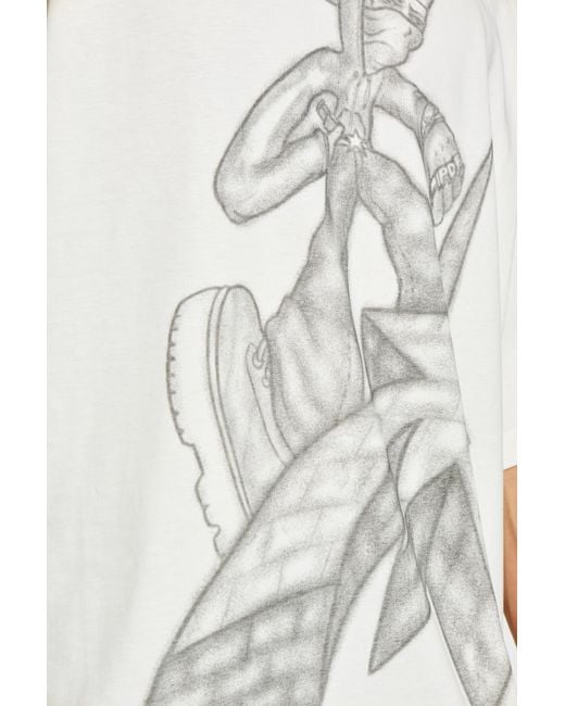 PDF White T-Shirt With Print for men