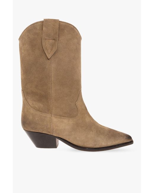 Isabel Marant 'duerto' Heeled Ankle Boots in Brown | Lyst