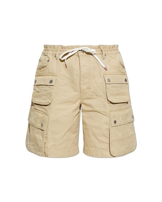 DSquared² Natural 'Cargo' Shorts for men