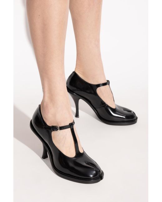 Maison Margiela Black Heeled Shoes With 'Tabi' Cut-Out