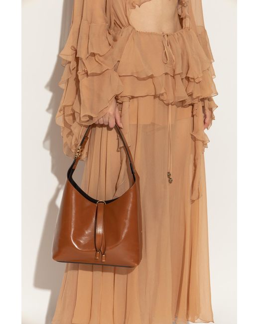 Chloé Brown Marcie Hobo Small Shoulder Bag
