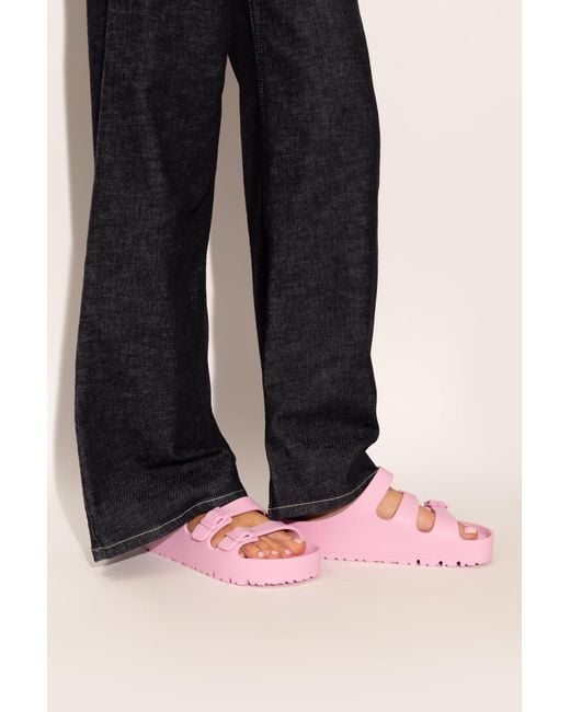 Birkenstock Pink Platform Flip-Flops "Florida Iii"