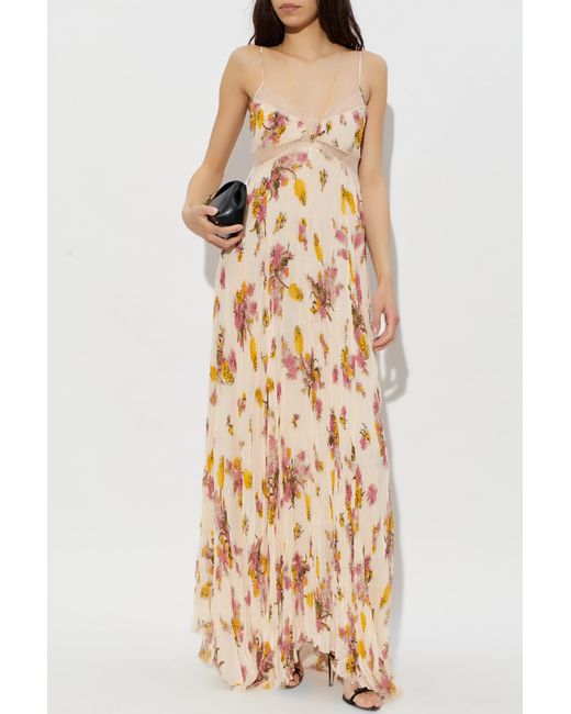 Blumarine Metallic Off-Shoulder Dress