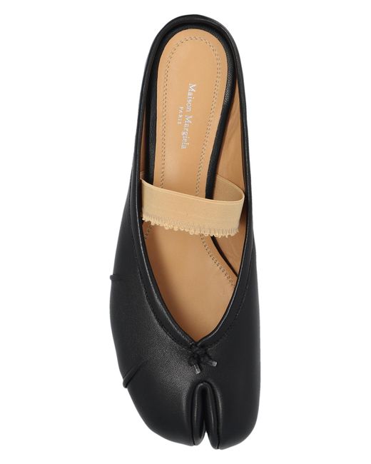 Maison Margiela Gray Leather Tabi Slides