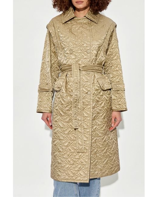 Moncler Natural 'Samare' Quilted Coat