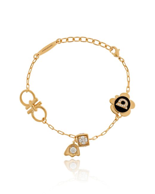Ferragamo Metallic Brass Bracelet