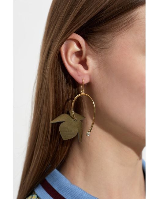 Marni Blue Flower-Shaped Earrings