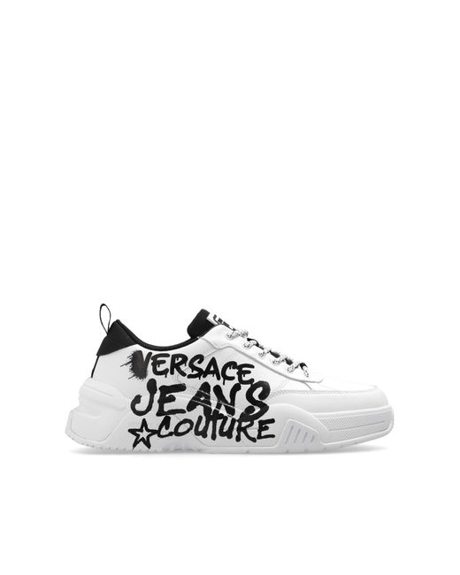 Versace Jeans White Sneakers With Logo