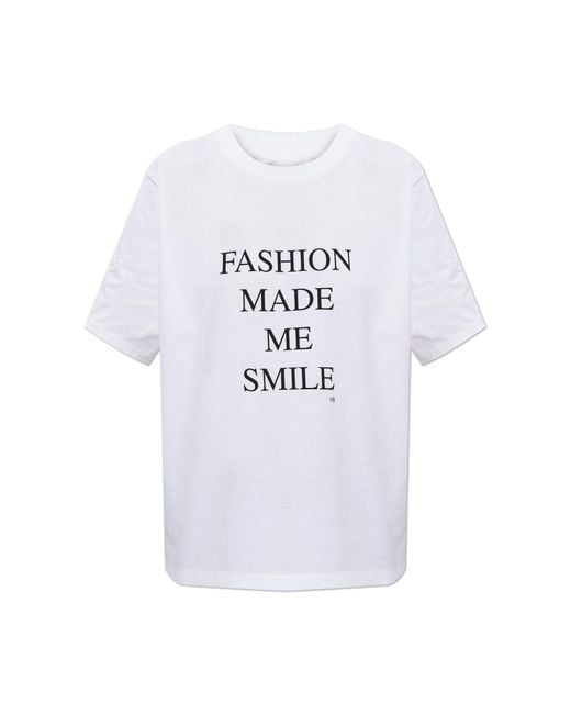 Victoria Beckham White T-Shirt With Print