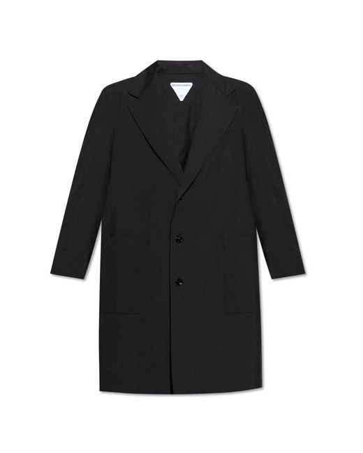 Bottega Veneta Black Wool Coat for men