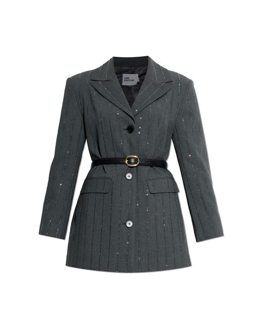 Self-Portrait Black Blazer With Shimmering Sequins
