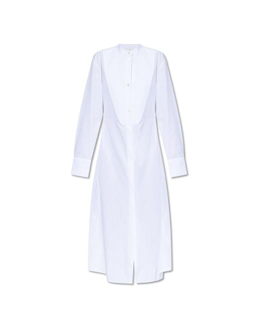 Jil Sander White Cotton Dress