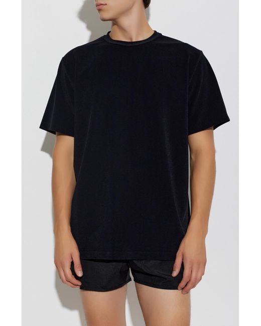 Balmain Black T-Shirt With Embroidered Logo for men