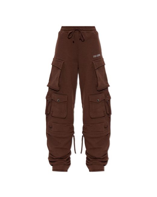 The Attico Brown Trousers With Pockets