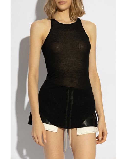 Rick Owens Black Top Bacic Rib