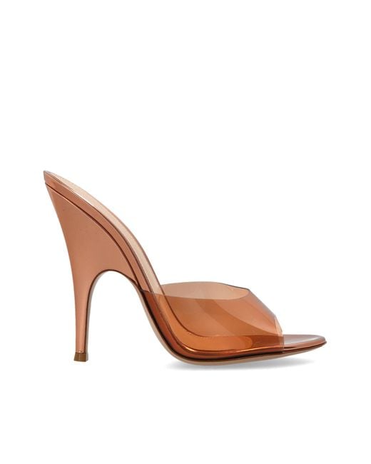 Gianvito Rossi Brown Heeled Mules 'Sofia'
