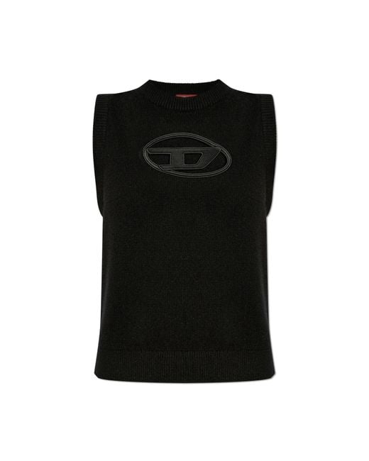 DIESEL Black Vest M-Argarin-Sl