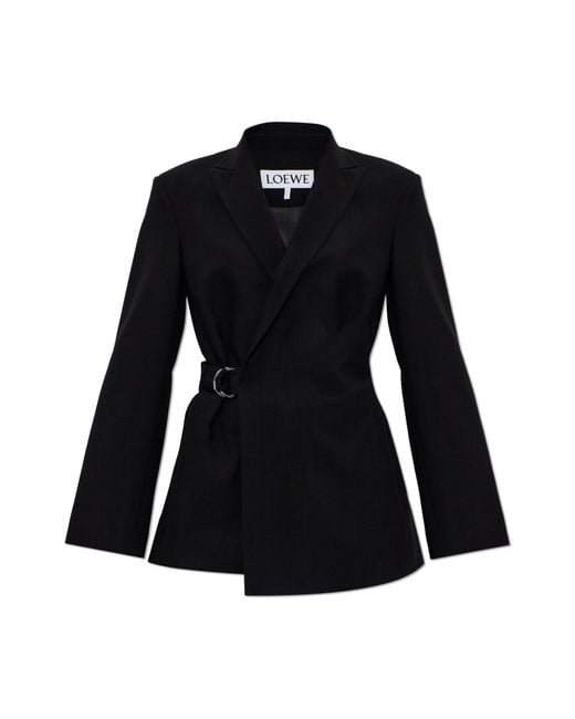 Loewe Black Wool Blazer With Belt