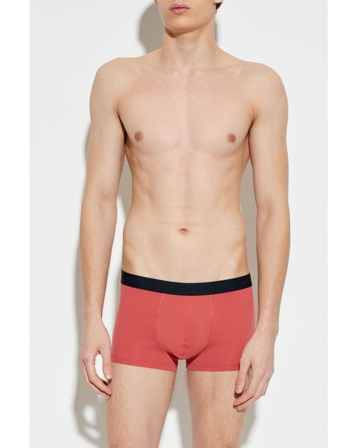 Hanro Red Boxers From The 'Micro Touch' Collection for men