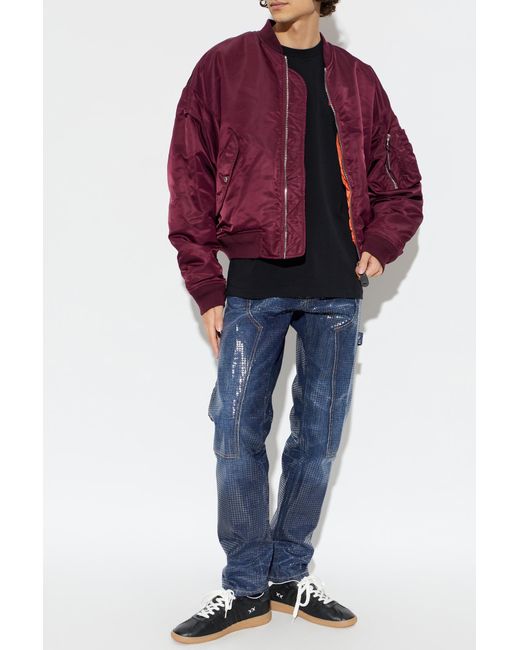 DSquared² Red Insulated 'Bomber' Jacket for men