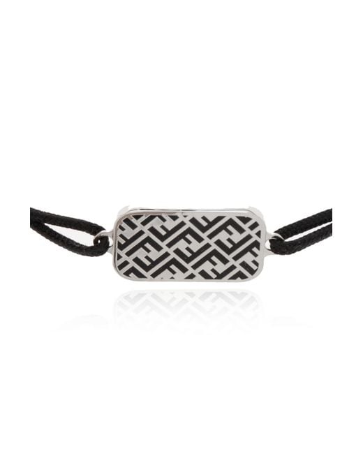 Fendi Green Bracelet With Logo for men