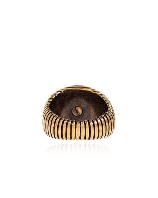 Versace Metallic Brass Ring