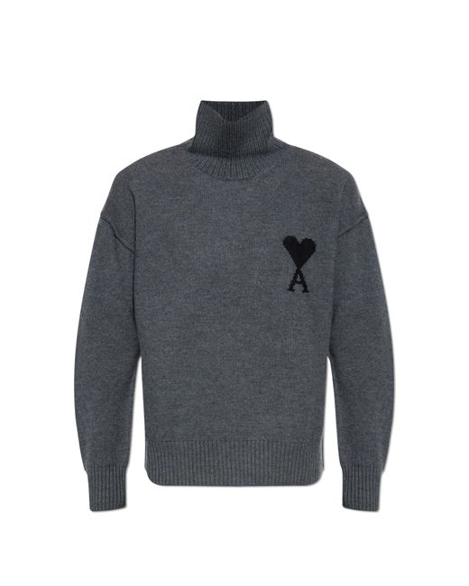 AMI Gray Wool Turtleneck