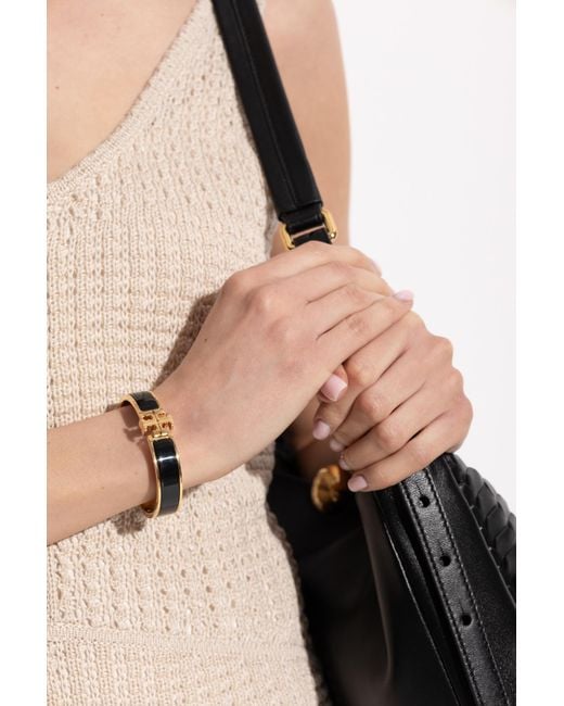 Tory Burch Black Bracelet With Logo