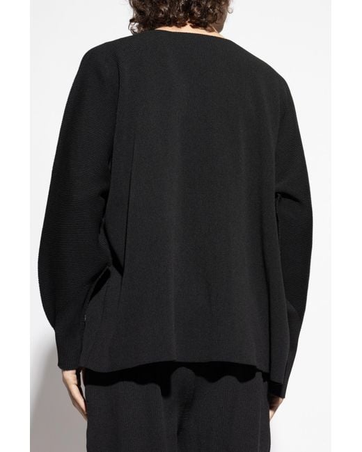 Homme Plissé Issey Miyake Black Loose-Fit Sweater for men