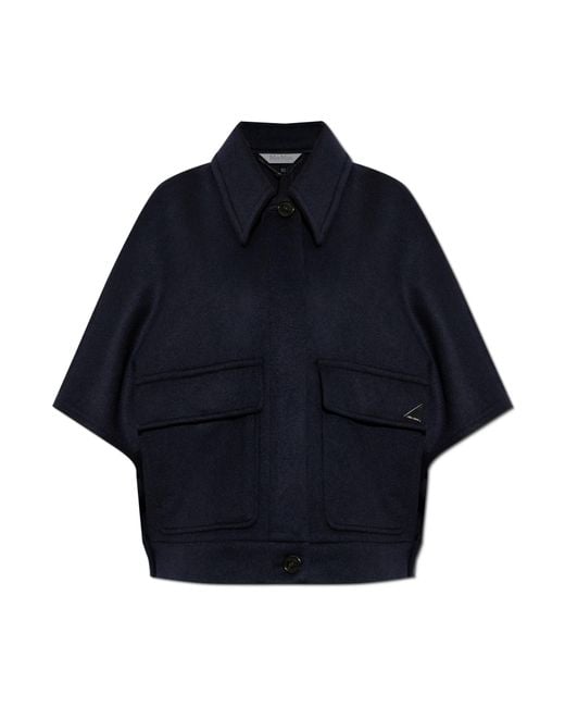 Max Mara Blue Cashmere Poncho 'Dream'