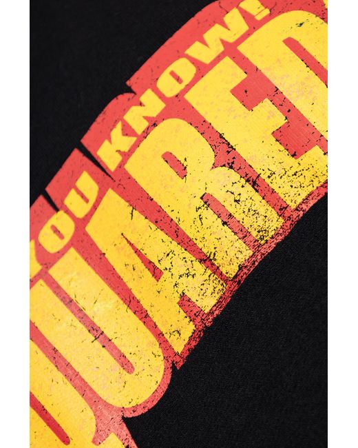 DSquared² Black Sweatshirt With Print for men