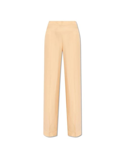 Jil Sander White Wide Leg Trousers