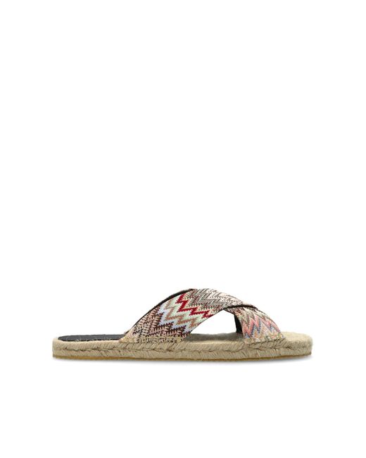 Missoni White Patterned Slides