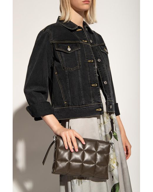 AllSaints Leather 'eve' Quilted Shoulder Bag in Green Lyst