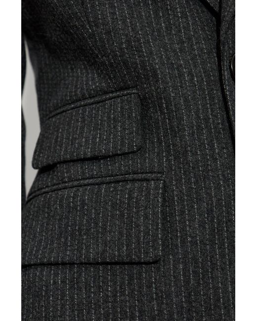 DSquared² Black Pinstripe Pattern Blazer