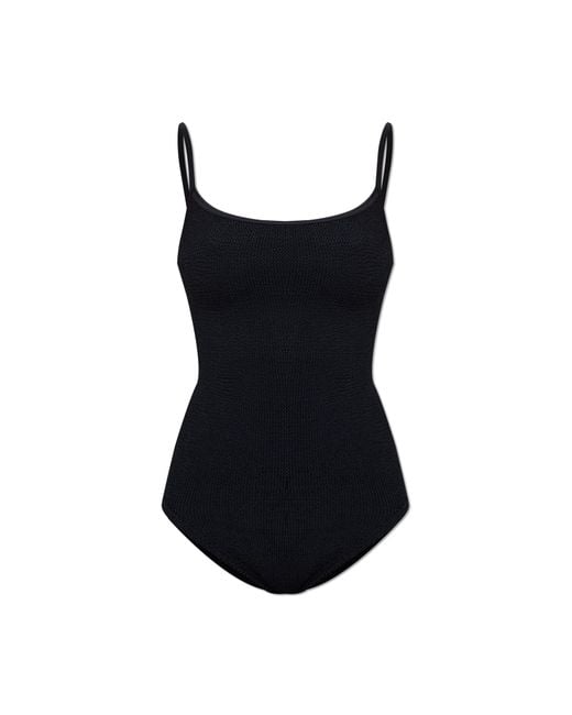 Hunza G Black One-Piece Swimsuit 'Coverage Pamela'